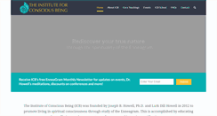 Desktop Screenshot of instituteforconsciousbeing.org